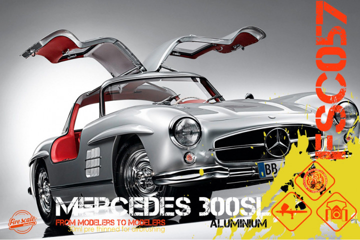 Boxart Mercedes 300SL Silver  Fire Scale Colors