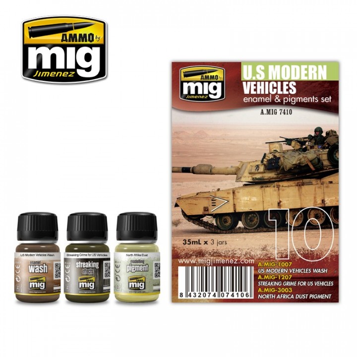 Boxart U.S. Modern Vehicles Weathering set  Ammo by Mig Jimenez