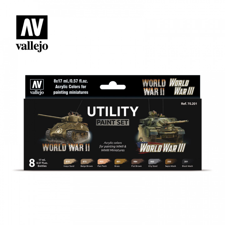 Boxart Utility Paint Set WWII & WWIII Vallejo Model Color Boxart Utility Paint Set WWII & WWIII Vallejo Model Color