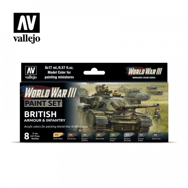 Boxart WWIII British Armour & Infantry  Vallejo Model Color