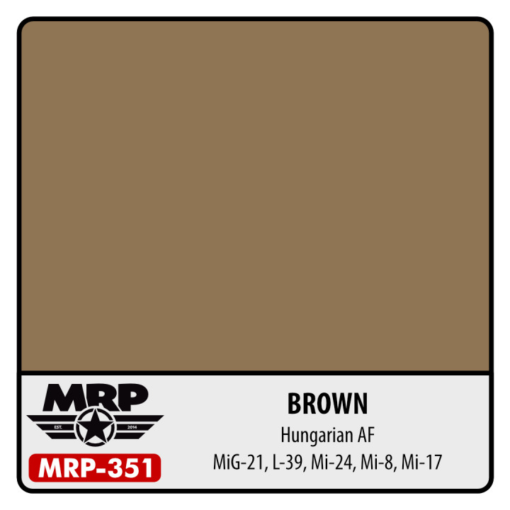Boxart Brown (Hungarian AF) (Mig-21, L-39, Mi-24, Mi-8, Mi-17)  MR.Paint
