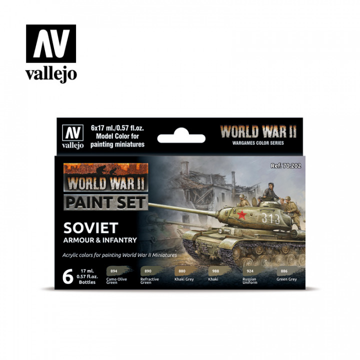 Boxart WWII Soviet Armour & Infantry Vallejo Model Color Boxart WWII Soviet Armour & Infantry Vallejo Model Color