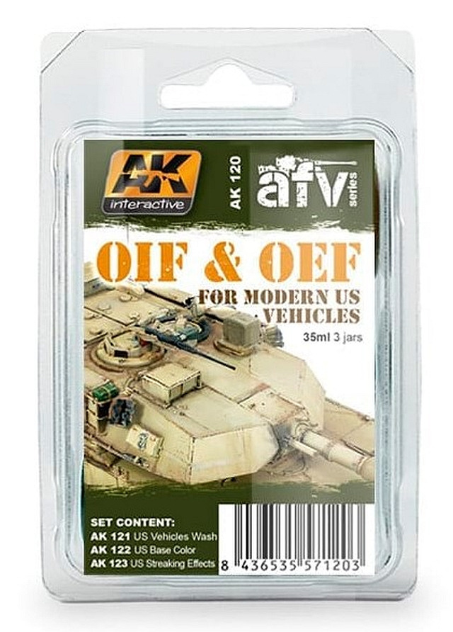 Boxart OIF & OEF US Vehicles Weathering Set AK 120 AK Interactive