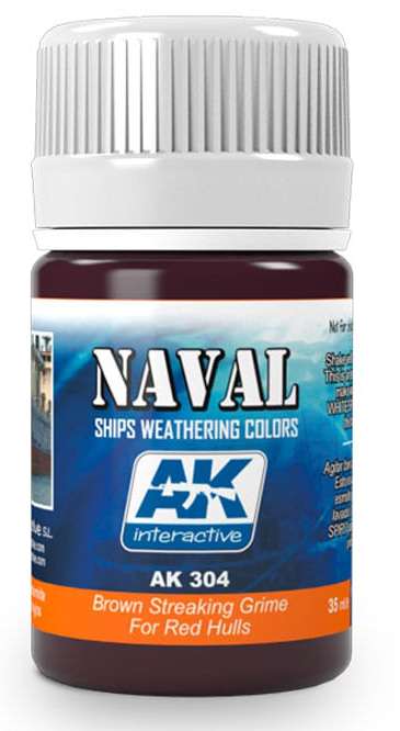 Boxart Naval: Brown Streaking Grime for Red Hulls AK Interactive Boxart Naval: Brown Streaking Grime for Red Hulls AK Interactive