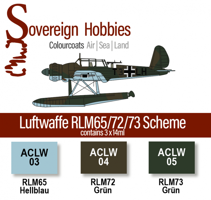 Boxart Colourcoats Set Luftwaffe RLM65/72/73 Maritime Scheme  Colourcoats (since 2014)