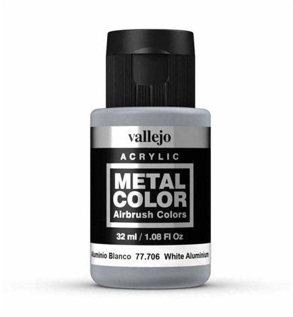 Boxart White Aluminium 77.706 Vallejo Metal Color