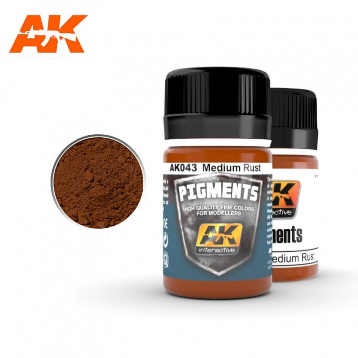 Boxart Pigments: Medium Rust AK 043 AK Interactive Boxart Pigments: Medium Rust AK 043 AK Interactive