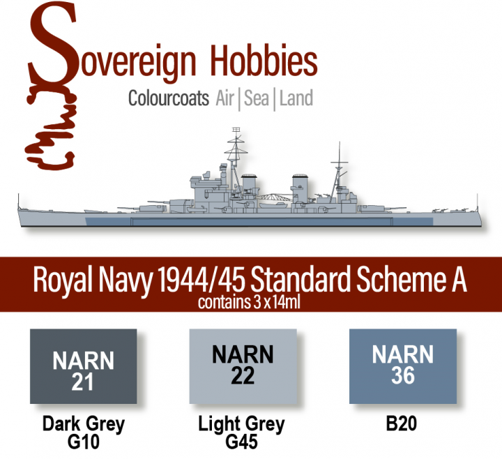 Boxart Colourcoats Set Royal Navy 1944- Standard Scheme A  Colourcoats (since 2014)