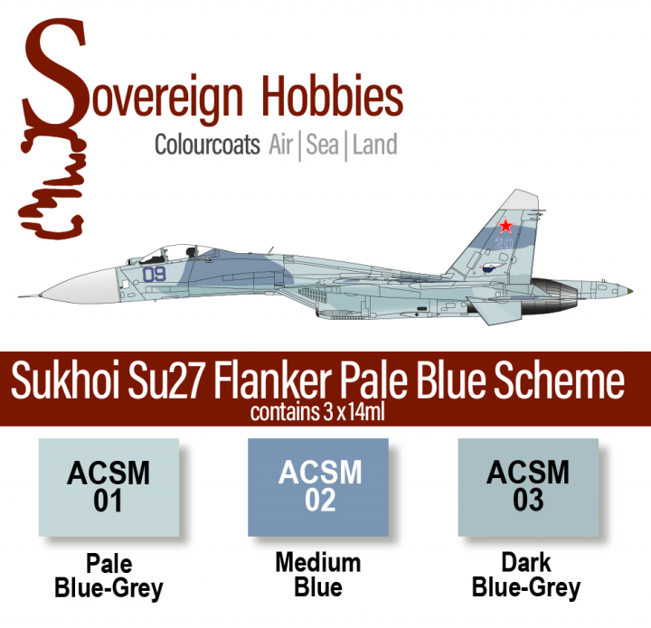 Boxart Colourcoats Set Sukhoi Su27 Flanker Pale Blue Scheme  Colourcoats (since 2014)