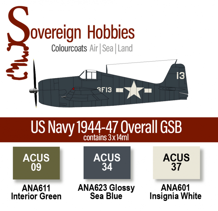 Boxart Colourcoats Set US Navy WWII 1944-1947 Overall GSB  Colourcoats (since 2014)
