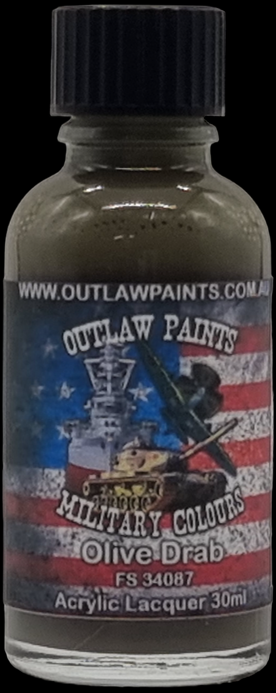 Boxart US Military Colour - Olive Drab FS34087 OP001MIL Outlaw Paints