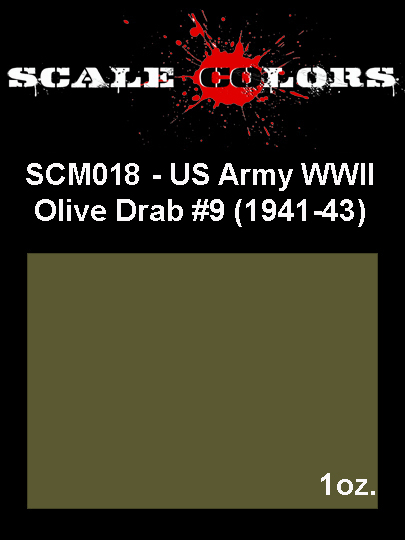 Boxart US Army WWII Olive Drab #9 (41-43) SCM018 Scale Colors Boxart US Army WWII Olive Drab #9 (41-43) SCM018 Scale Colors