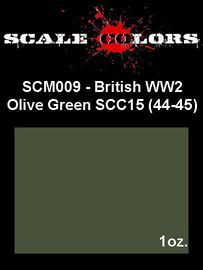 Boxart British WWII Olive Green SCC15 (44-45) SCM009 Scale Colors Boxart British WWII Olive Green SCC15 (44-45) SCM009 Scale Colors