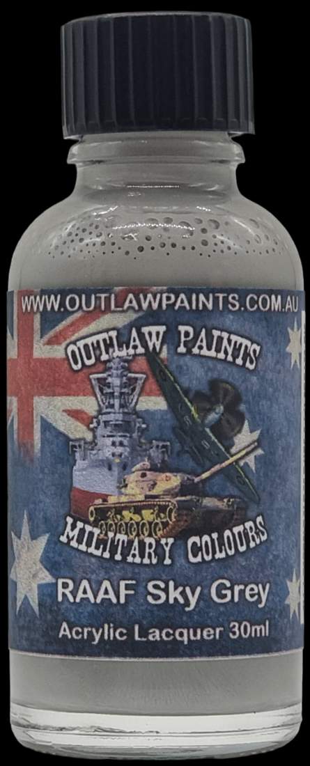 Boxart Australian Military Colour - RAAF Sky Grey FS36463 OP112MIL Outlaw Paints Boxart Australian Military Colour - RAAF Sky Grey FS36463 OP112MIL Outlaw Paints