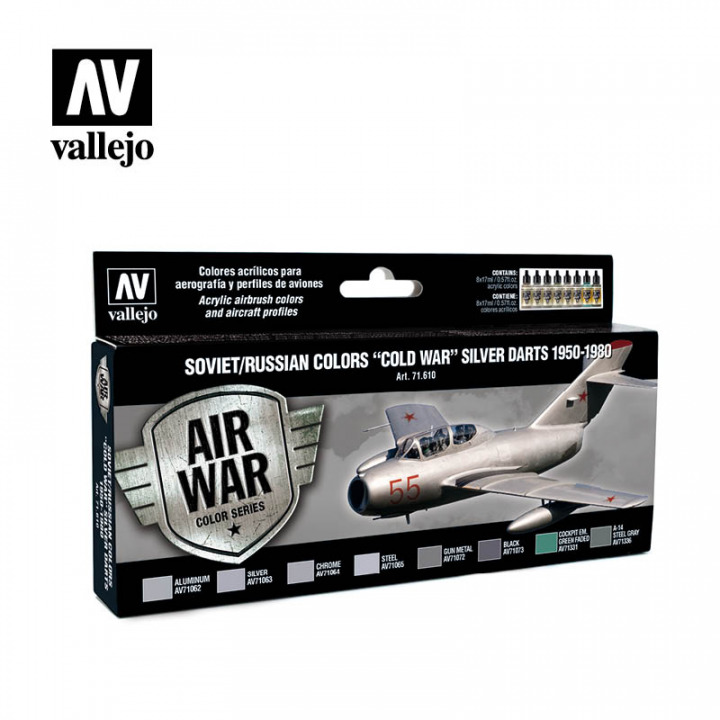Boxart Soviet/Russian Colors "Cold War" Silver Darts 1950-1980  Vallejo Model Air
