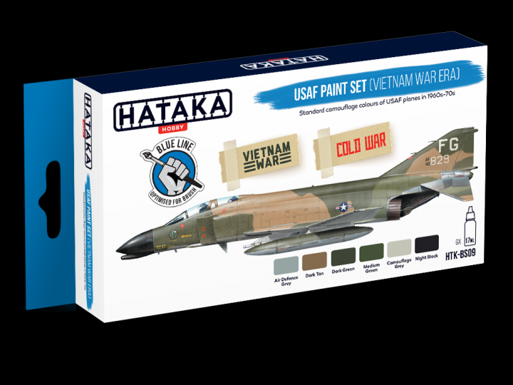 Boxart USAF Paint Set (Vietnam war-era) HTK-BS09 Hataka Hobby Blue Line Boxart USAF Paint Set (Vietnam war-era) HTK-BS09 Hataka Hobby Blue Line