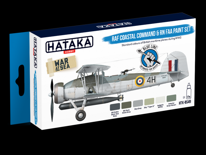 Boxart RAF Coastal Command & RN FAA paint set HTK-BS49 Hataka Hobby Blue Line Boxart RAF Coastal Command & RN FAA paint set HTK-BS49 Hataka Hobby Blue Line