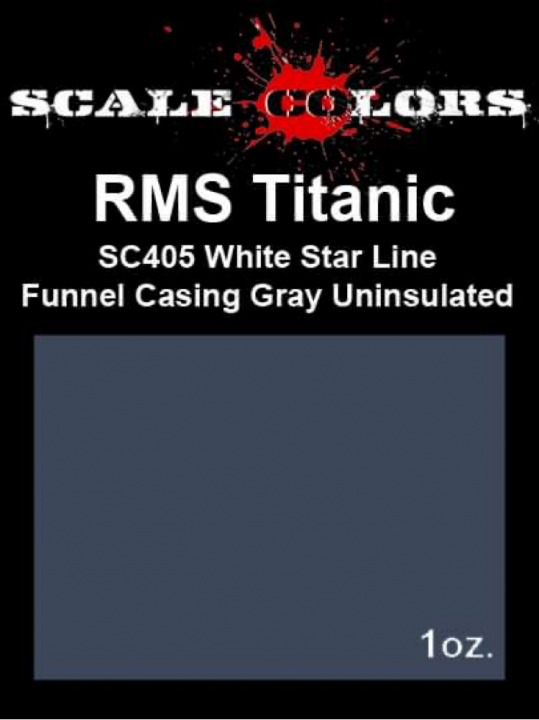 Boxart RMS Titanic White Star Line Funnel Casing Gray Uninsulated SC405 Scale Colors