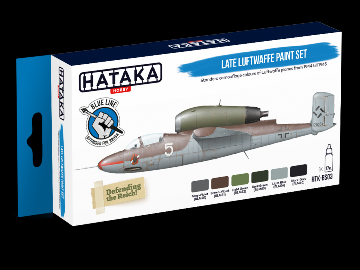 Boxart Late Luftwaffe paint set HTK-BS03 Hataka Hobby Blue Line