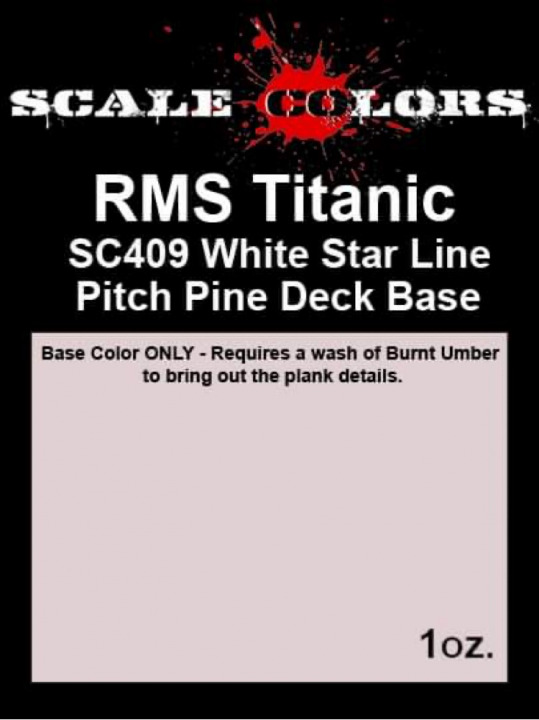 Boxart RMS Titanic Pitch Pine Deck Base SC409 Scale Colors Boxart RMS Titanic Pitch Pine Deck Base SC409 Scale Colors