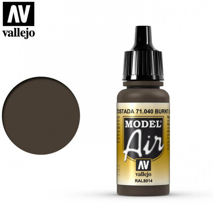Boxart Burnt Umber - RAL 8014 71.040 Vallejo Model Air Boxart Burnt Umber - RAL 8014 71.040 Vallejo Model Air
