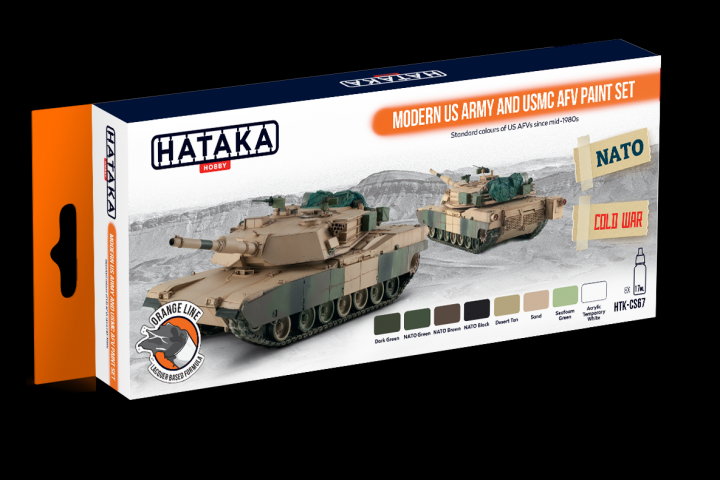 Boxart Modern US Army and USMC AFV paint set HTK-CS67 Hataka Hobby Orange Line Boxart Modern US Army and USMC AFV paint set HTK-CS67 Hataka Hobby Orange Line