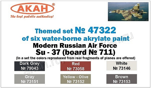 Boxart 6 Colors: Modern Russian Aviation: SU-37  Akan