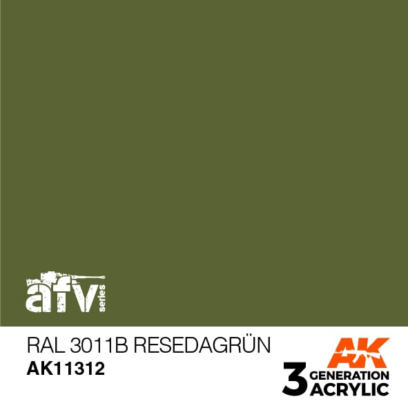 Boxart RAL 6011B Resedagrün AK 3rd Generation - AFV Boxart RAL 6011B Resedagrün AK 3rd Generation - AFV