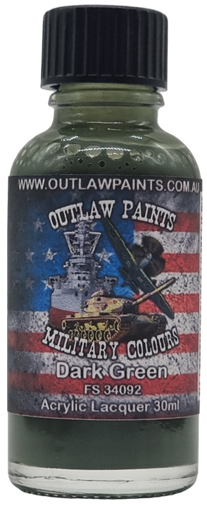 Boxart US Military Colour - Dark Green FS34092 OP046MIL Outlaw Paints Boxart US Military Colour - Dark Green FS34092 OP046MIL Outlaw Paints