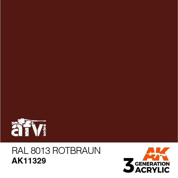 Boxart RAL 8013 Rotbraun AK 3rd Generation - AFV Boxart RAL 8013 Rotbraun AK 3rd Generation - AFV