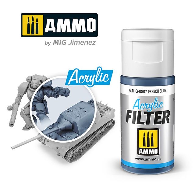 Boxart ACRYLIC FILTER French Blue  Ammo by Mig Jimenez