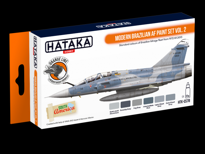 Boxart Modern Brazilian AF paint set vol.2 HTK-CS78 Hataka Hobby Orange Line