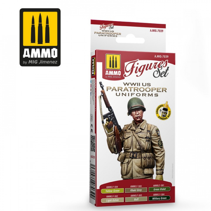 Boxart WWII US Paratrooper Uniforms A.MIG-7039 Ammo by Mig Jimenez