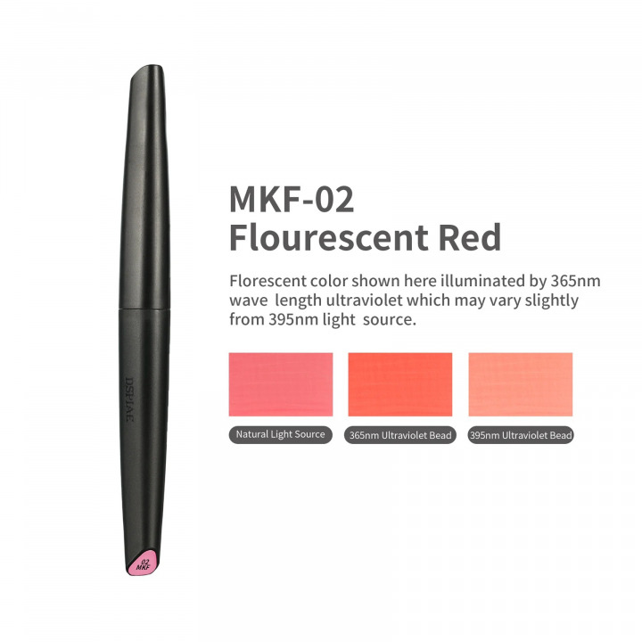 Boxart Soft Tip Acrylic Marker Water Based - Fluorescent Red MKF-02 DSPIAE Soft Tipped Markers