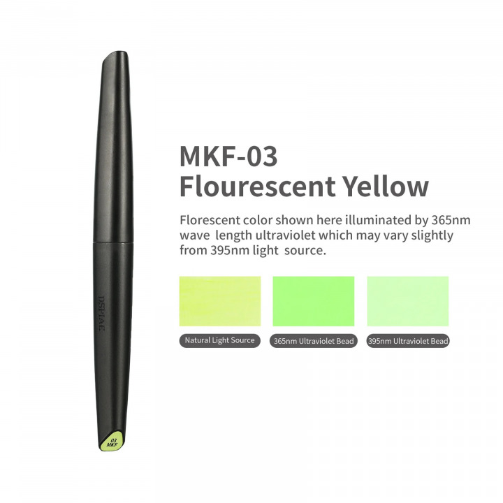 Boxart Soft Tip Acrylic Marker Water Based - Fluorescent Yellow MKF-03 DSPIAE Soft Tipped Markers