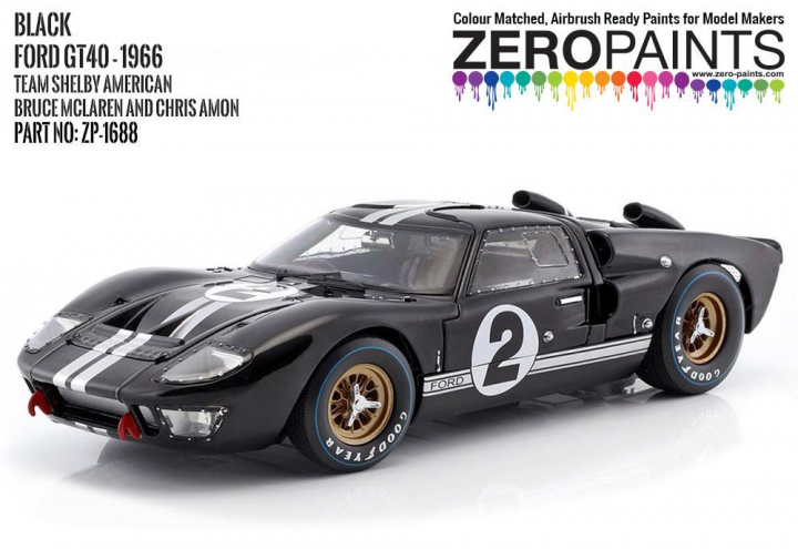 Boxart Ford GT40 Mk II Black Paint - Team Shelby American  Zero Paints