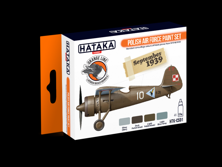 Boxart Polish Air Force Paint Set - September 1939 HTK-CS01 Hataka Hobby Orange Line