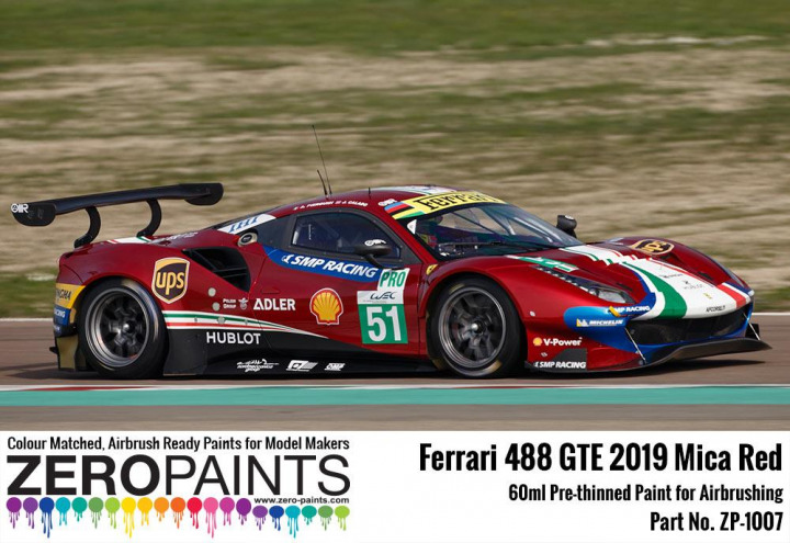Boxart 2019 Ferrari 488 GTE (AF Corse) Mica Red  Zero Paints