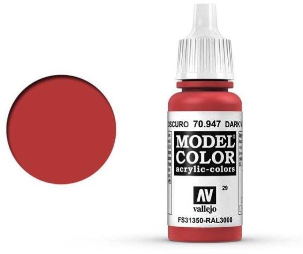 Boxart Dark Vermillion - FS31350 - RAL 3000 70.947, 947, Pos. 29 Vallejo Model Color Boxart Dark Vermillion - FS31350 - RAL 3000 70.947, 947, Pos. 29 Vallejo Model Color