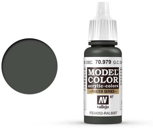 Boxart German Camouflage Dark Green - FS34052 - RAL 6007 70.979, 979, Pos. 97 Vallejo Model Color