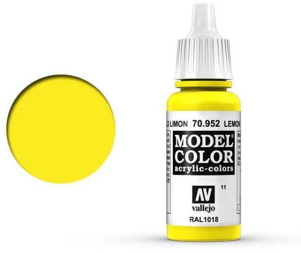 Boxart Lemon Yellow - RAL 1018 70.952, 952, Pos. 11 Vallejo Model Color Boxart Lemon Yellow - RAL 1018 70.952, 952, Pos. 11 Vallejo Model Color