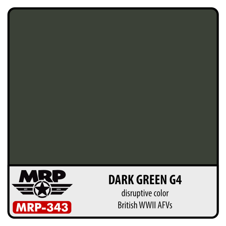 Boxart Dark Green G4 (British WWII AFV) (Disruptive Colour) MR.Paint Boxart Dark Green G4 (British WWII AFV) (Disruptive Colour) MR.Paint