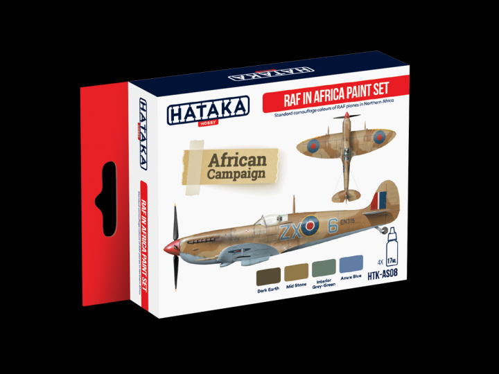 Boxart RAF in Africa paint set HTK-AS08 Hataka Hobby Red Line