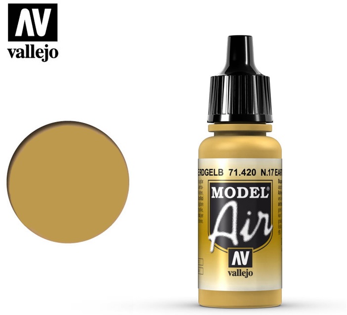 Boxart N.17 Erdgelb Earth Yellow  Vallejo Model Air