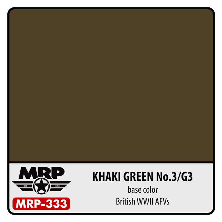 Boxart Khaki Green No.3/G3 (British WWII AFV) (Base Colour) MR.Paint Boxart Khaki Green No.3/G3 (British WWII AFV) (Base Colour) MR.Paint