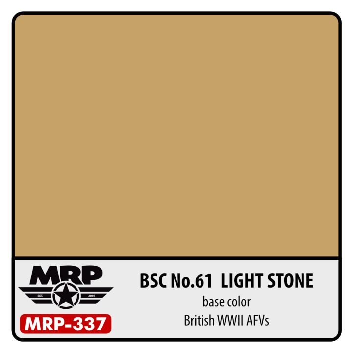 Boxart BSC No.61 Light Stone (British WWII AFV) (Base Colour)  MR.Paint