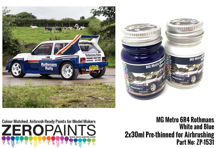 Boxart MG Metro 6R4 Rothmans - White and Blue  Zero Paints