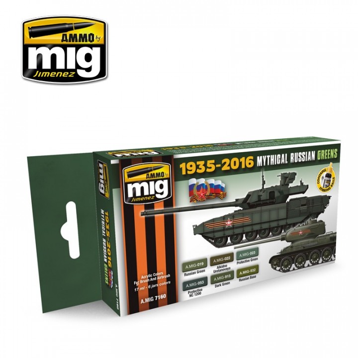 Boxart Mythical Russian Green Colors 1935-2016  Ammo by Mig Jimenez