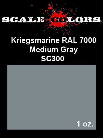 Boxart RAL 7000 Kriegsmarine Medium Gray SC300 Scale Colors Boxart RAL 7000 Kriegsmarine Medium Gray SC300 Scale Colors