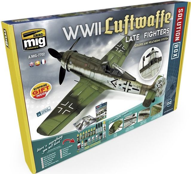 Boxart WWII Luftwaffe Late Fighters - Solution Box Ammo by Mig Jimenez Boxart WWII Luftwaffe Late Fighters - Solution Box Ammo by Mig Jimenez